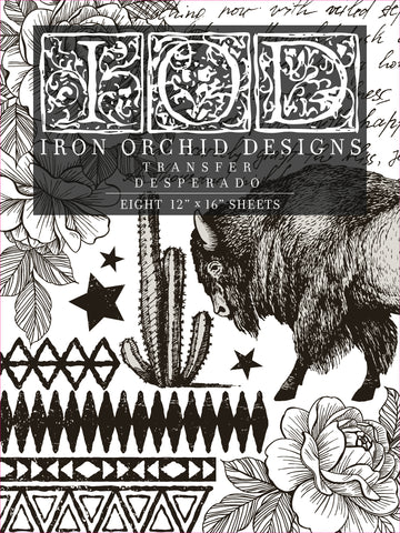 IOD Decor Transfer Desperado 12"X 16" Pad by Iron Orchid Designs