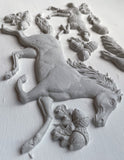 IOD Decor Mould Horse and & Hound by Iron Orchid Designs