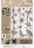 IOD Decor Stamp Birds and Bees 12x12" by Iron Orchid Designs
