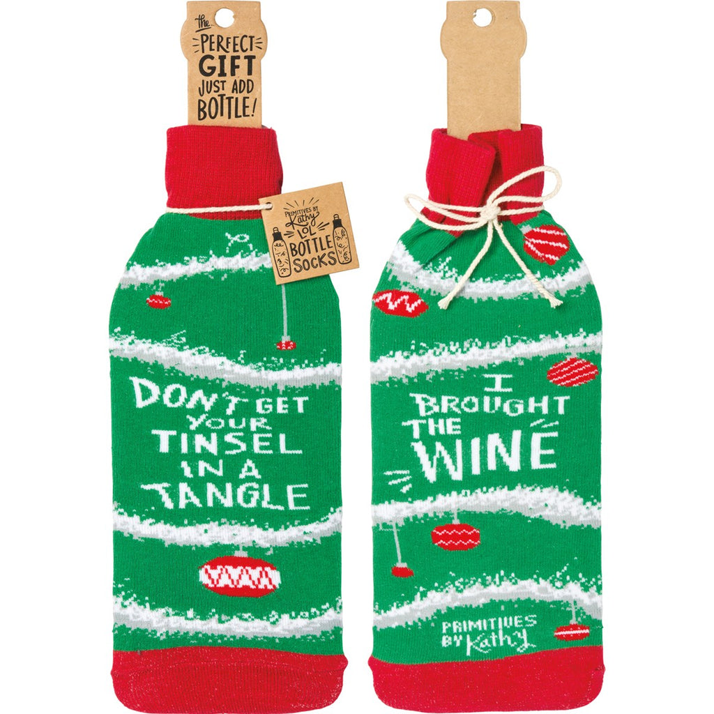 Bottle Sock "Don't Get Your Tinsel in a Tangle" #S171