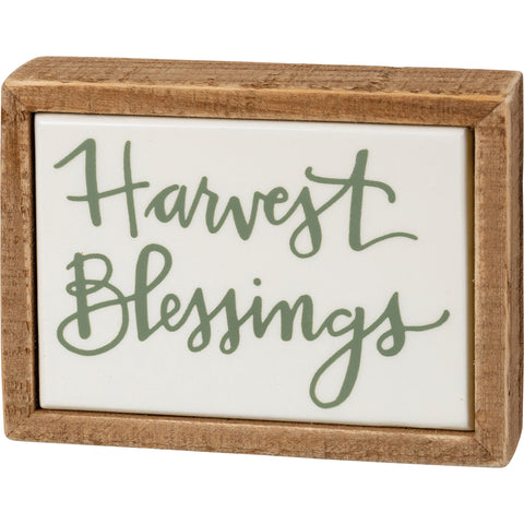 Block Sign "Harvest Blessings" #100-H151