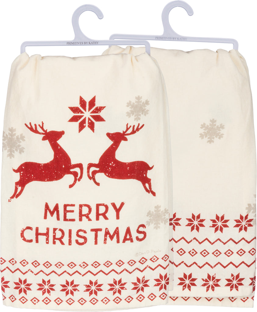 Christmas Tea Towel Merry Christmas #100-S214