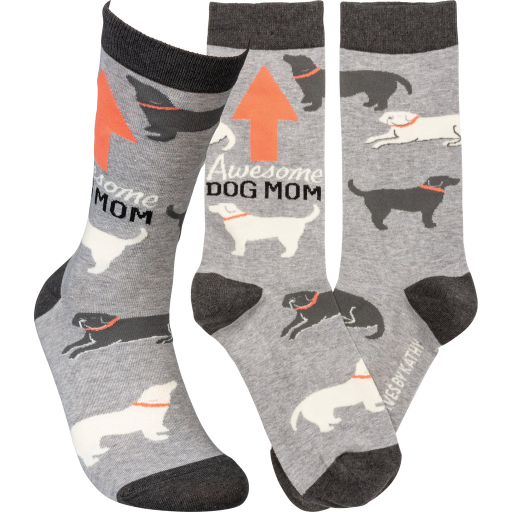 "Awesome Dog Mom" Socks #100-S112