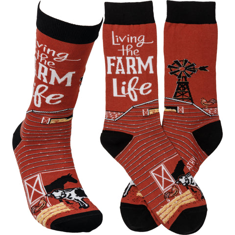 Socks "Living the Farm Life" #100-1386