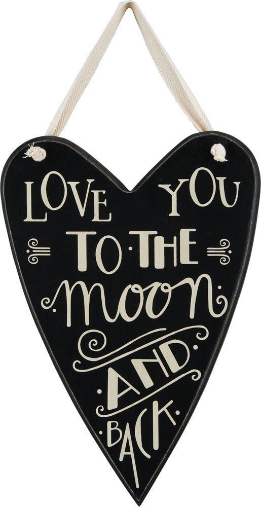 Heart Hanger Sign "Love You to the Moon and Back" #100-1019