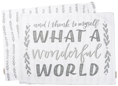Pillow Case "What a Wonderful World" #100-B123