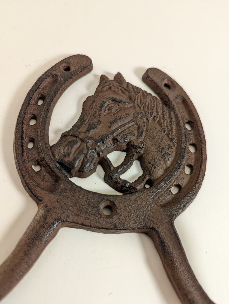 Cast Iron Horse Horseshoe Hook #100-215