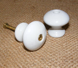Porcelain White Cabinet Knob #100-228