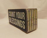 Box Sign Count Your Blessings #100-830