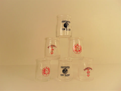 Mini Creamer Bottles Set of 6 Vintage Style #546