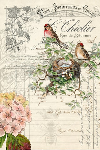Decoupage Craft Paper by Roycycled Papers Bird Ephemera