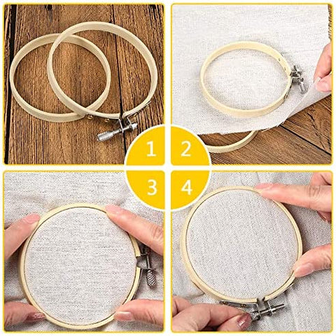 Embroidery Hoop Bamboo Wood 3” Inch Set of 3 – Bird's Nest Gifts & Antiques